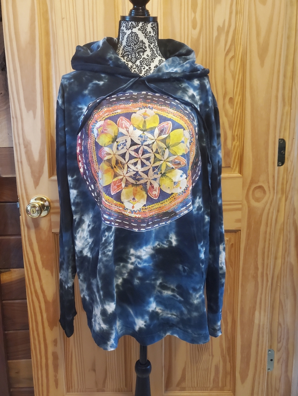 Kathmandu Imports Tie Dyed Hoodie Shirt Boho